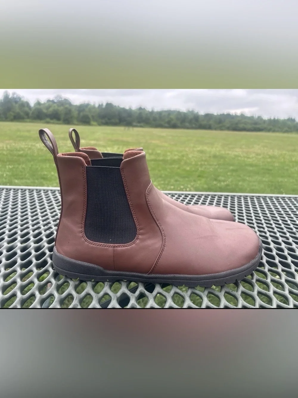 Feelgrounds Chelsea Boot Men US 12.5 EU 46 Hazelnut Brown Barefoot Shoe